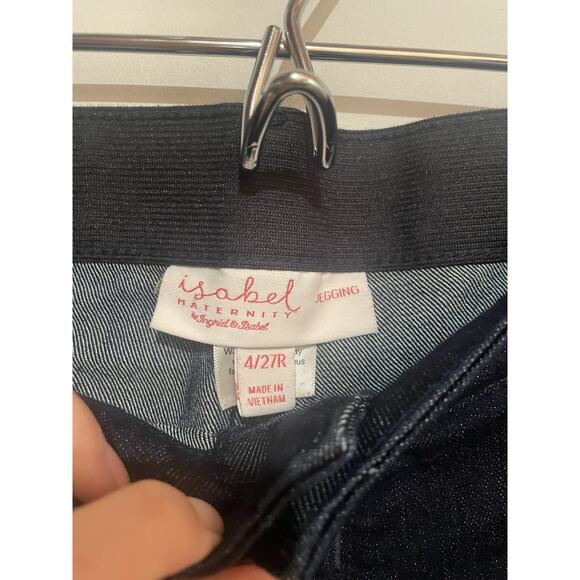 Isabel by Ingrid and Isabel Jeans Women's Sz 4 Dark Denim Maternity Jegging - Picture 4 of 5